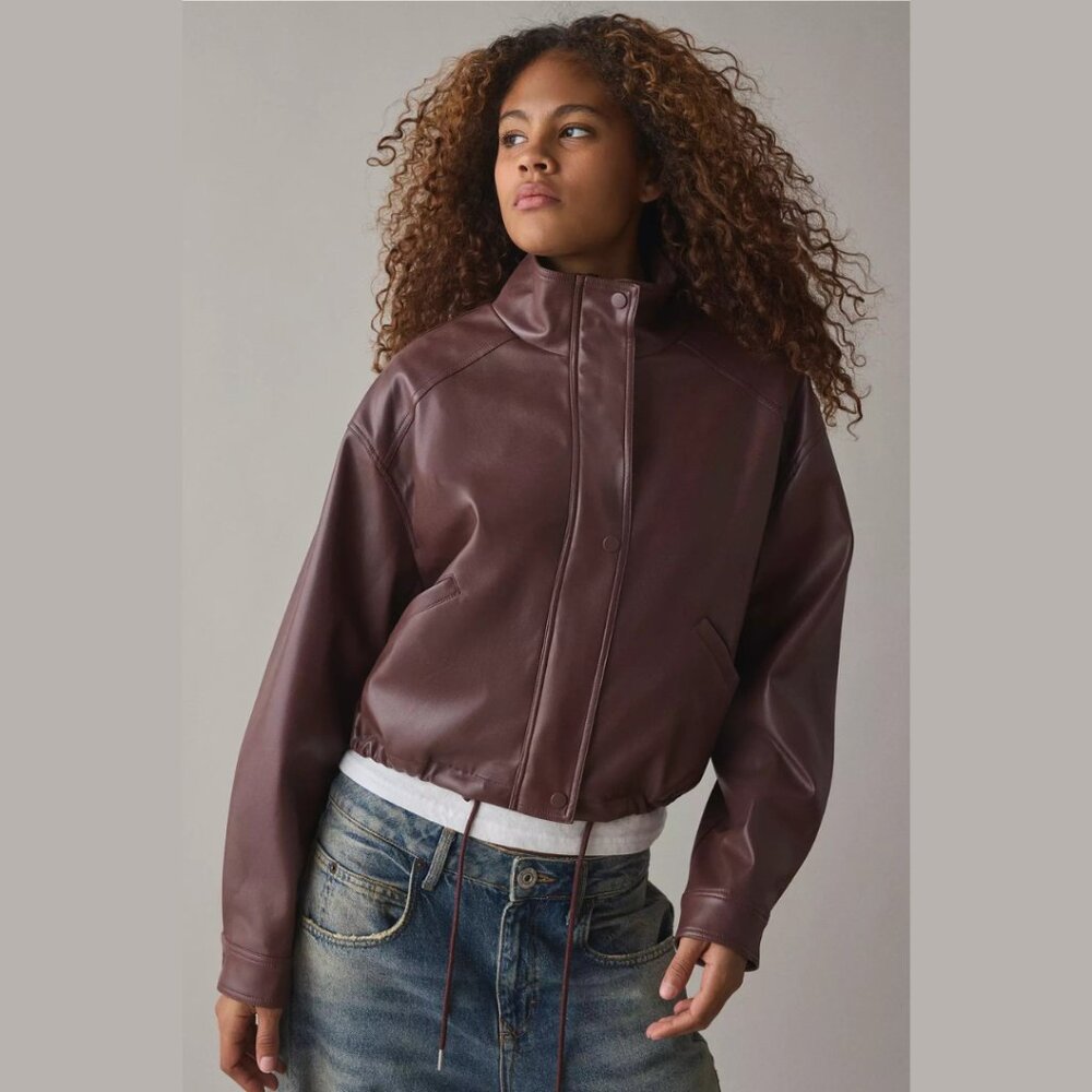 NWT BDG Charlene Faux Leather Bomber Jacket XS